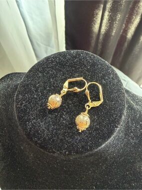 Gold Filled Ball Drop Leverback Earrings - Women Jewelry